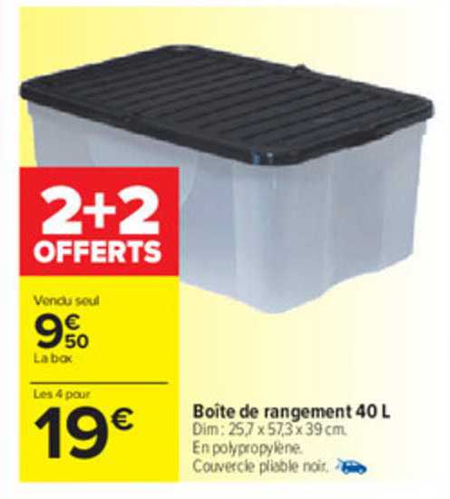 Boîte De Rangement 40 L