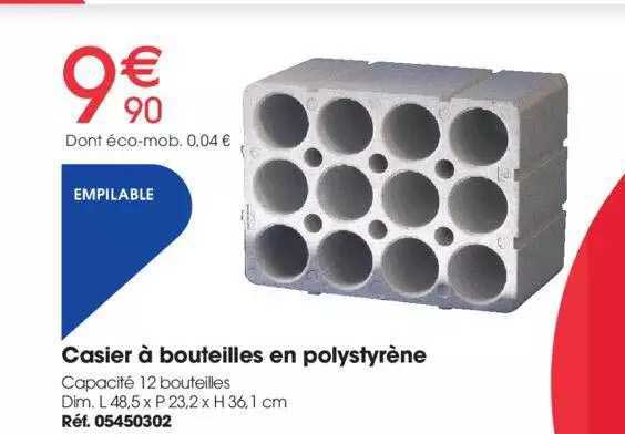Casier à Bouteilles En Polystyrène