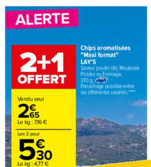 chips aromatisées "maxi format" lay's