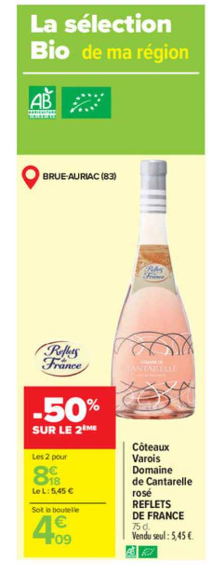 côteaux varois domaine de cantarelle rosé reflets de france