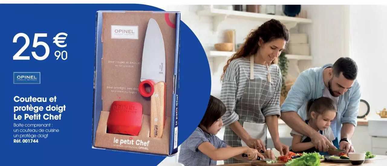 couteau et protège doigt le petit chef opinel