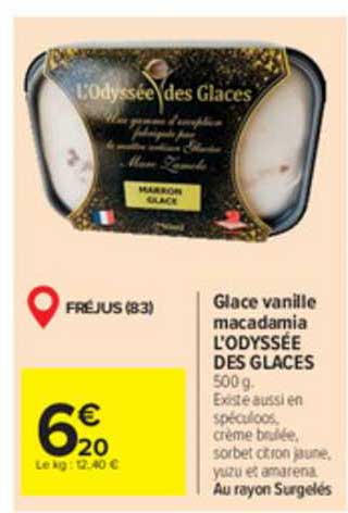 glace vanille macadamia l'odyssée des glaces
