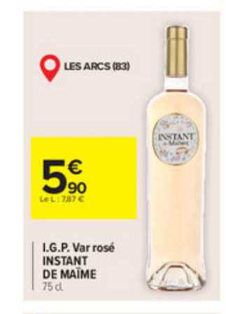 i.g.p. var rosé instant de maïme