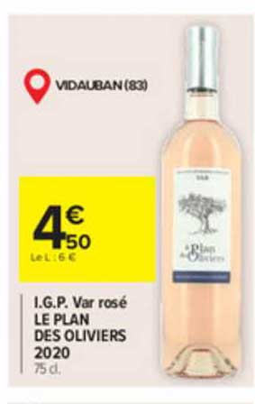 i.g.p. var rosé le plan des oliviers 2020