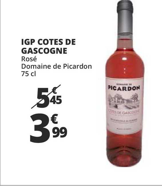 igp côtes de gascogne rosé domaine de picardon