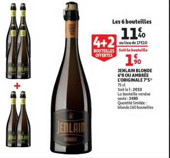 Jenlain Blonde 6'8 Ou Ambrée L'original 7'5°