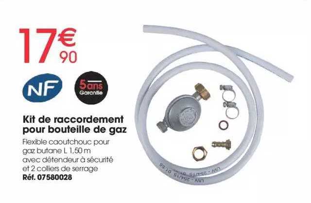 kit de raccordement pour bouteille de gaz