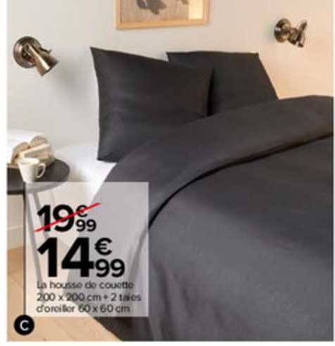 la housse de couette 200 x 200 cm + 2 taies d'oreiller 60 x 60 cm