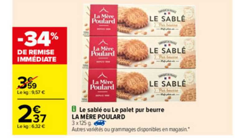 Le Sablé Ou Le Palet Pur Beurre La Mère Poulard
