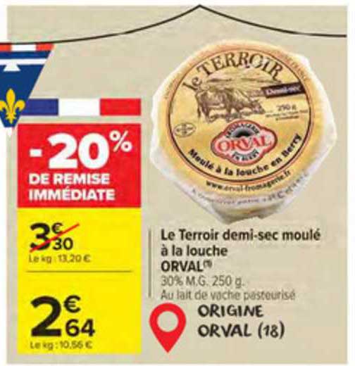 le terroir demi-sec moulé à la louche orval