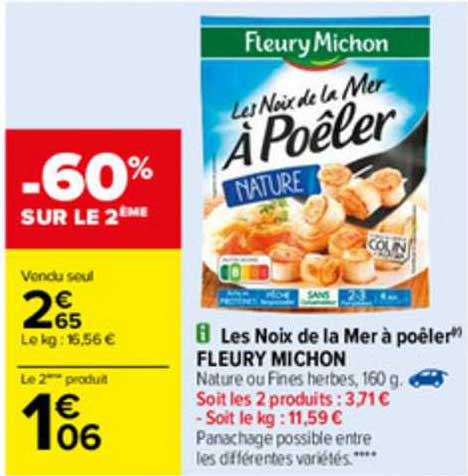 les noix de la mer à poêler fleury michon
