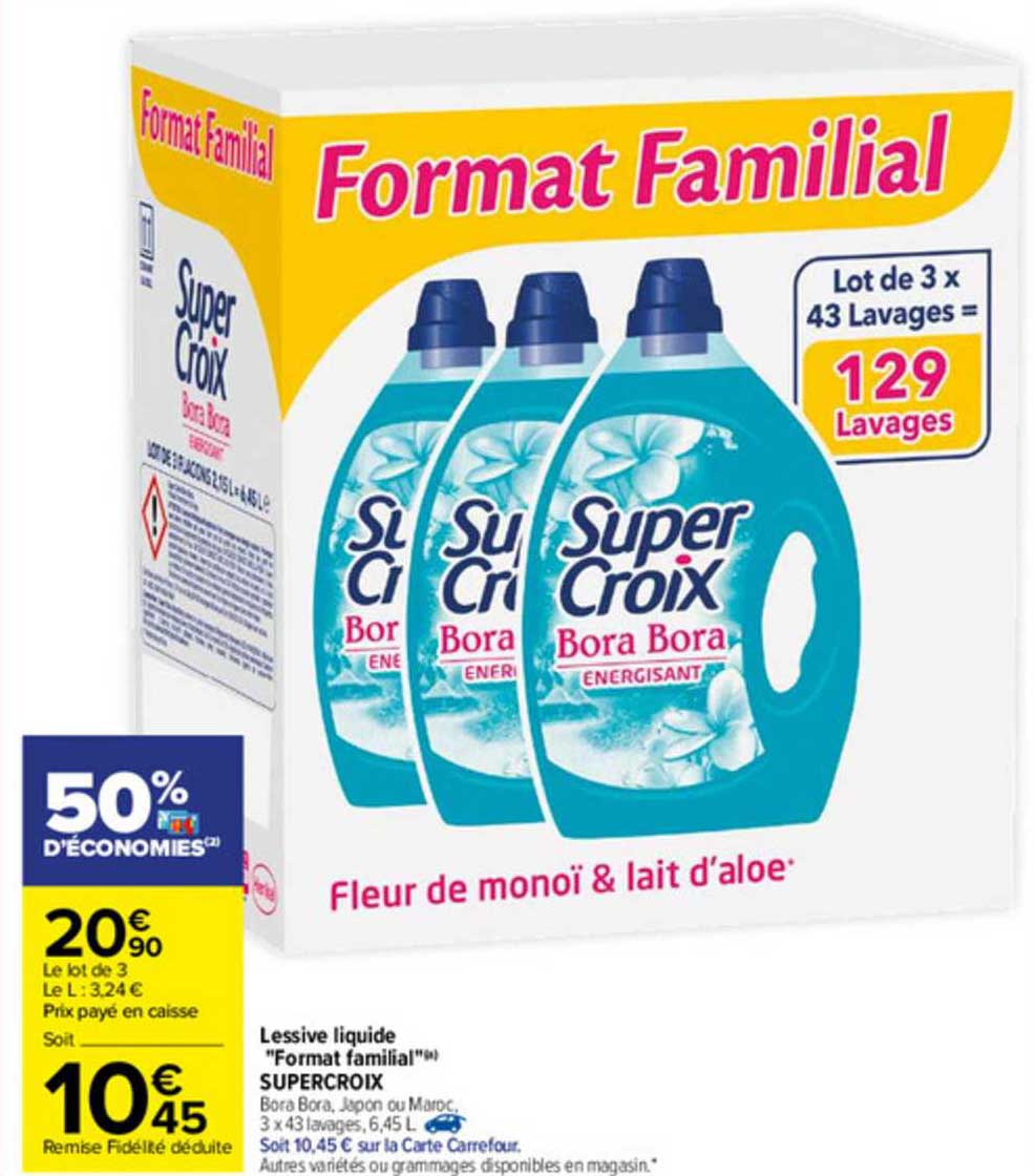 lessive liquide "format familial" supercroix