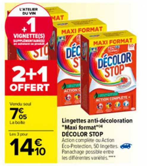 Lingettes Anti-décoloration "maxi Format" Décolor Stop