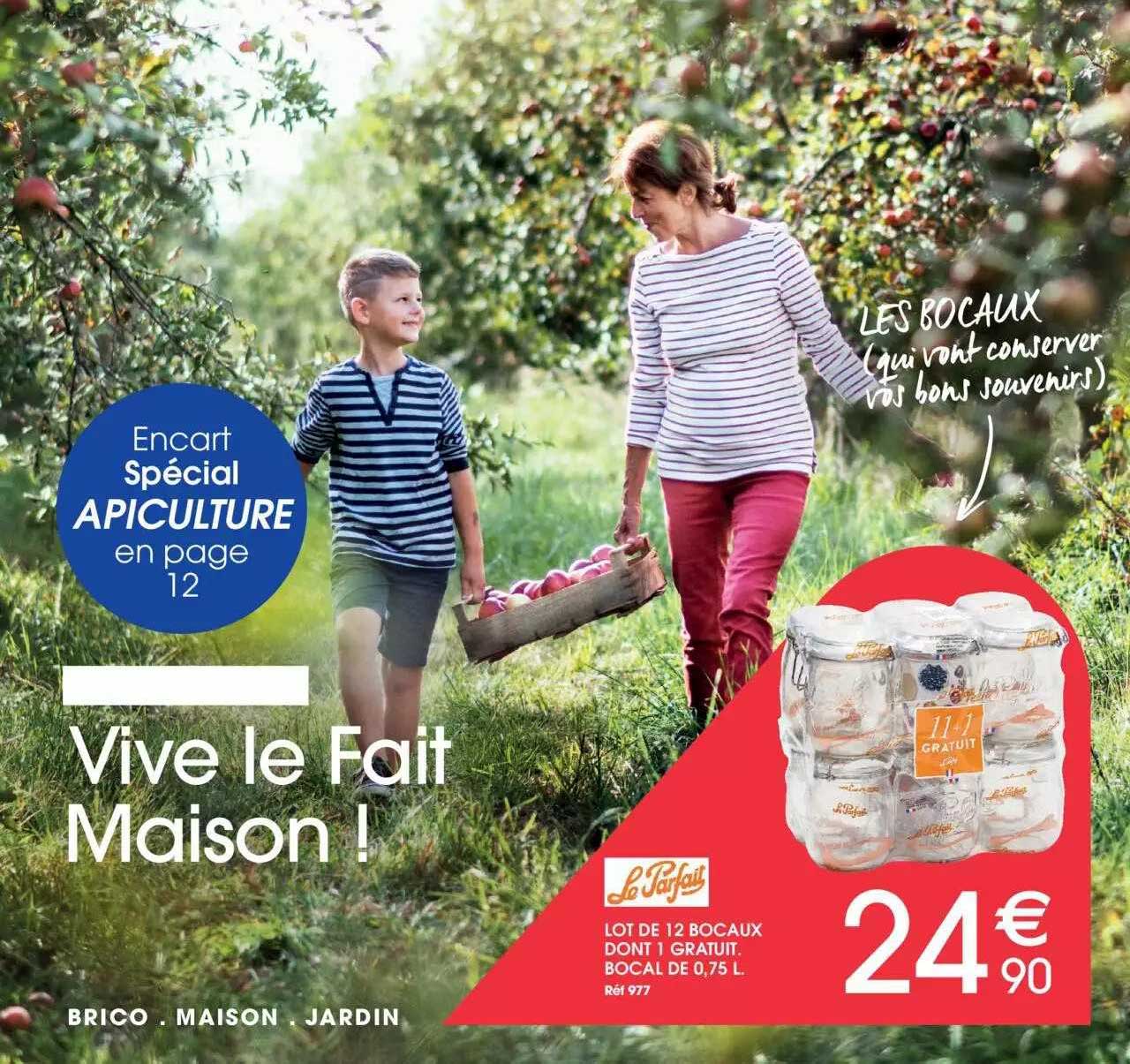 lot de 12 bocaux dont 1 gratuit bocal de 0.75 l