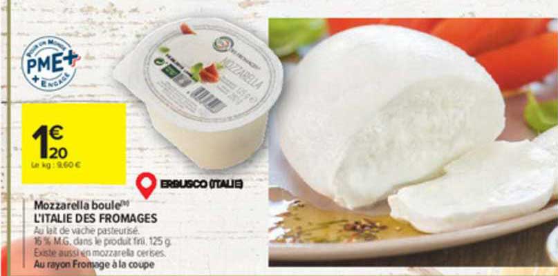 mozzarella boule l'italie des fromages