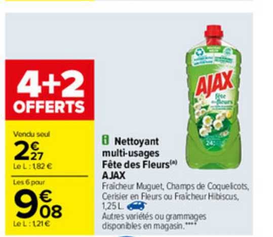 nettoyant multi-usages fête des fleurs ajax