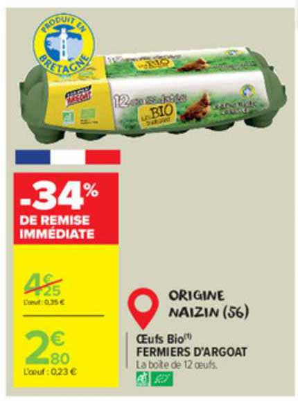 oeufs bio fermiers d'argoat
