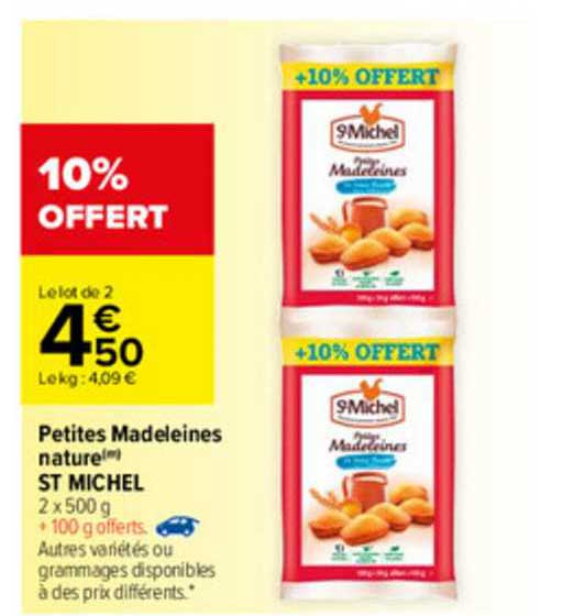 petites madeleines nature st michel