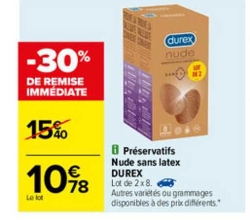 préservatifs nude sans latex durex