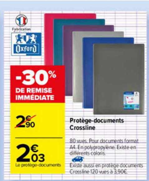 protège-documents crossline oxford