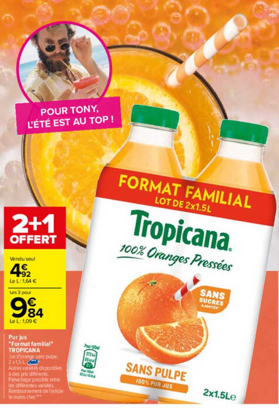 pur jus "format familial" tropicana