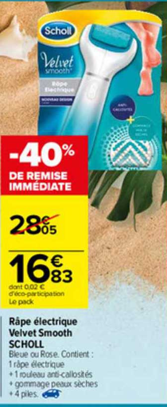 râpe électrique velvet smooth scholl