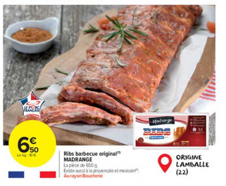Ribs Barbecue Original Madrange
