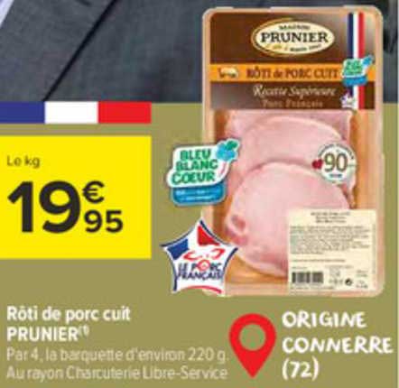 Rôti De Porc Cuit Prunier
