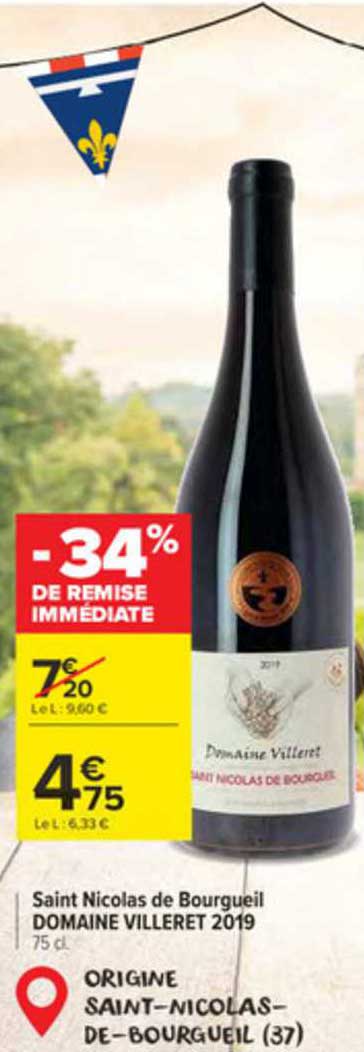 saint nicolas de bourgueil domaine villeret 2019