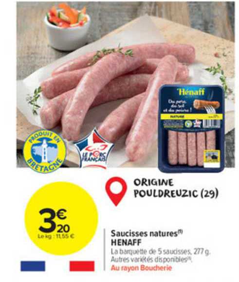 Saucisses Natures Henaff