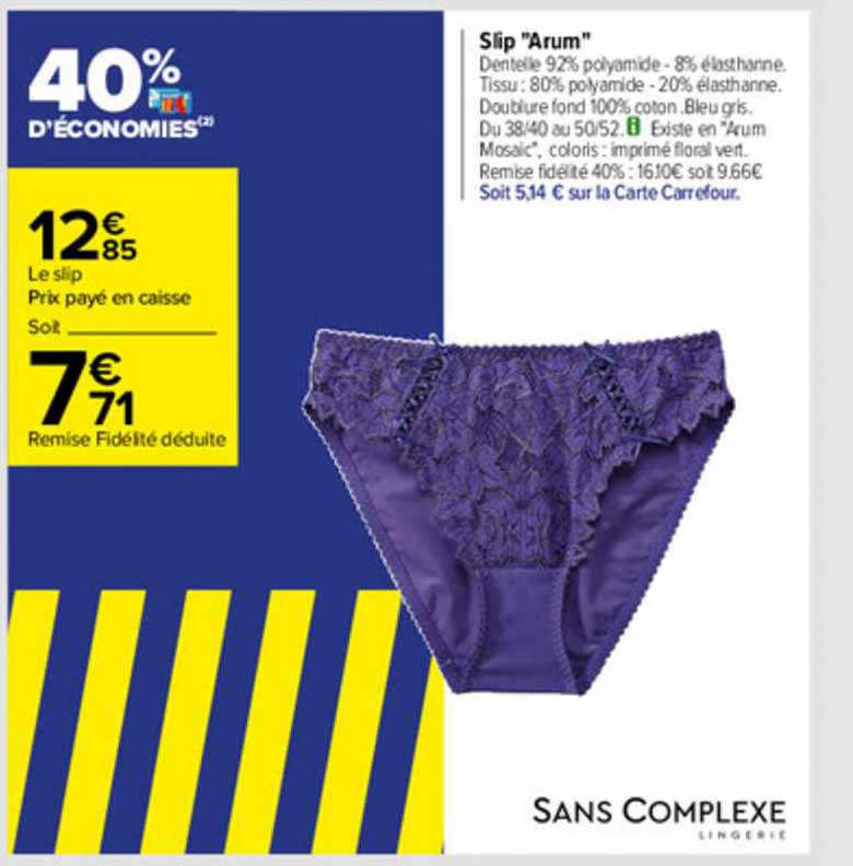 slip "arum" sans complexe