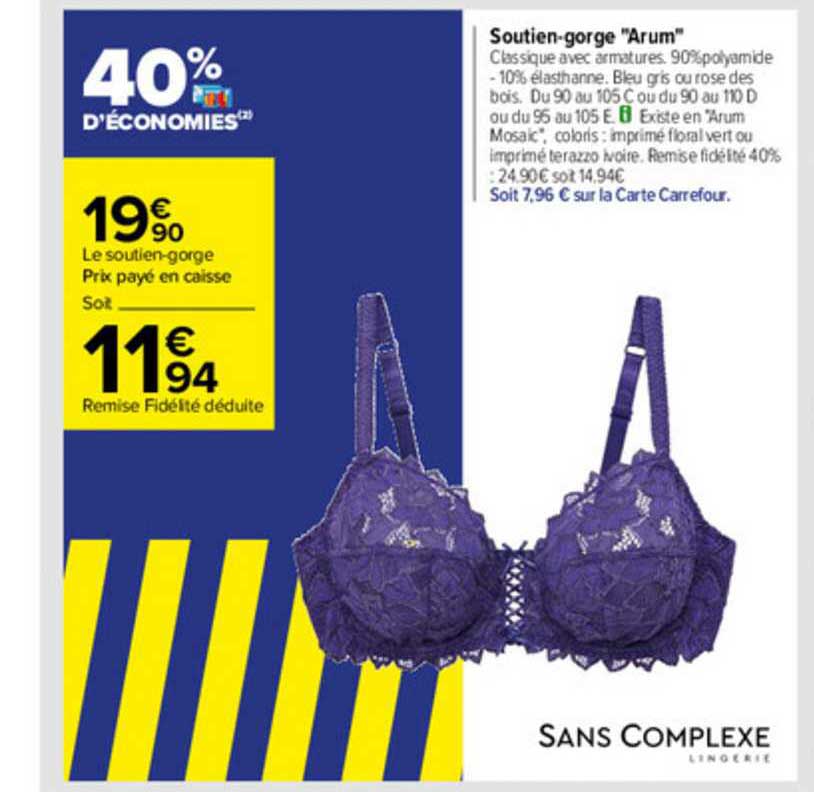 soutien-gorge "arum" sans complexe