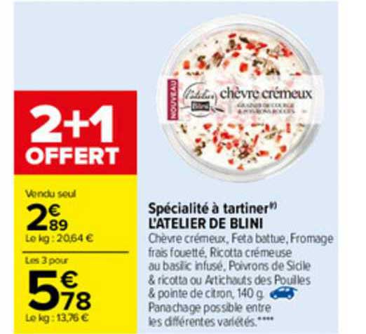 spécialité à tartiner l'atelier de blini