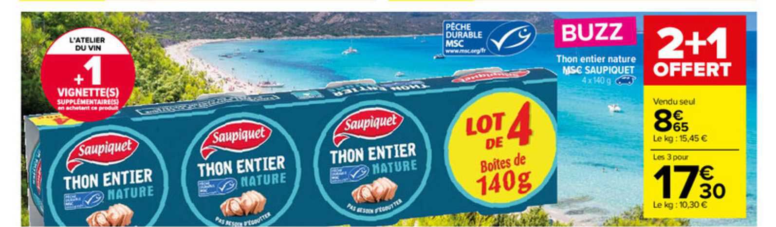 Thon Entier Nature Msc Saupiquet