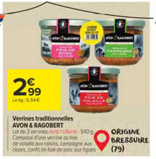 verrines traditionnelles avon & ragobert