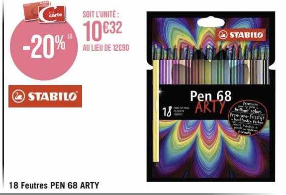 18 Feutres Pen 68 Arty