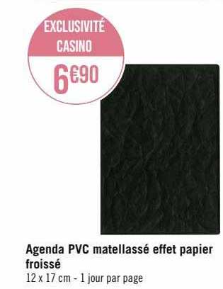 agenda pvc matelassé effet papier froissé