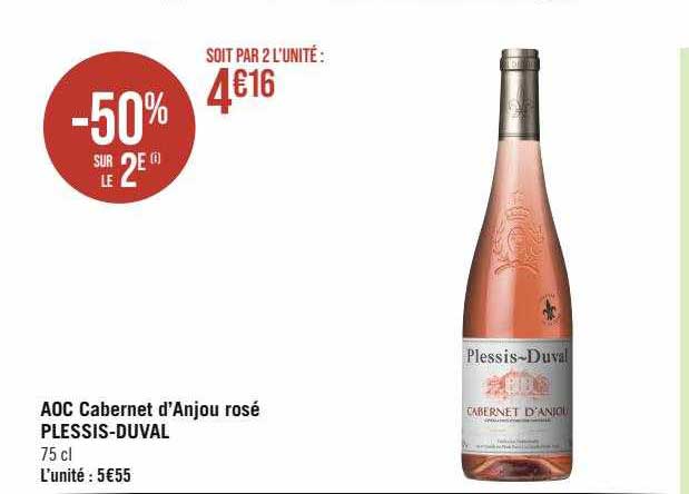 Aoc Cabernet D'anjou Rosé Plessis-duval