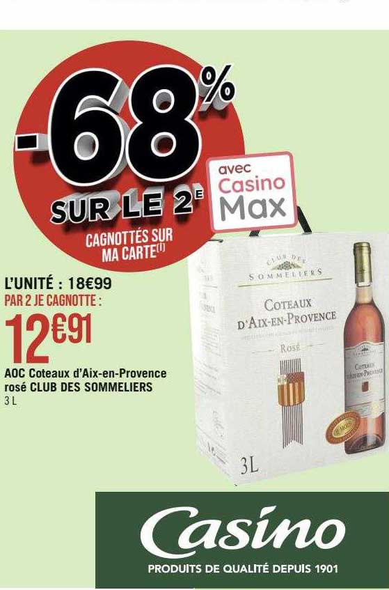 aoc coteaux d'aix-en-Provence rosé club des sommeliers