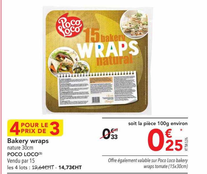 bakery wraps poco loco