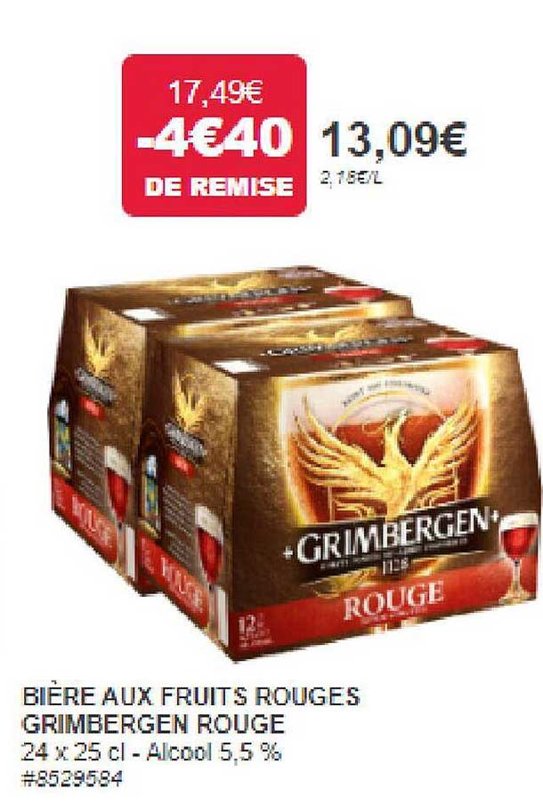 Bière Aux Fruits Rouges Grimbergen Rouge