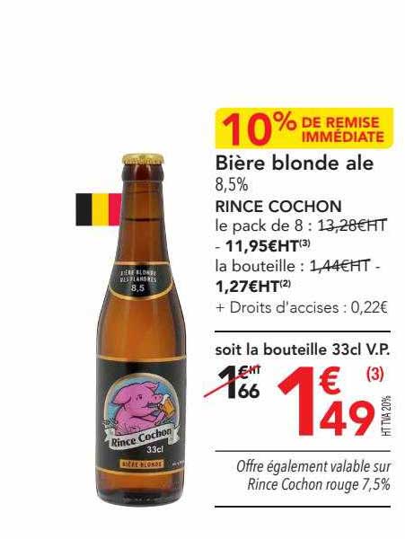 bière blonde ale rince cochon