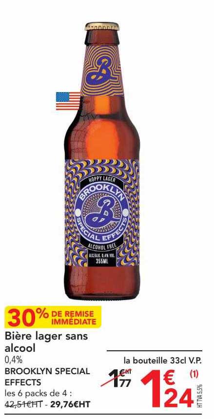Bière Lager Sans Alcool Brooklyn Special Effects