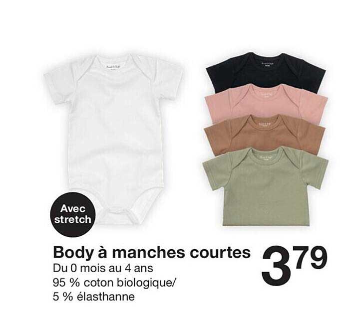 body à manches courtes