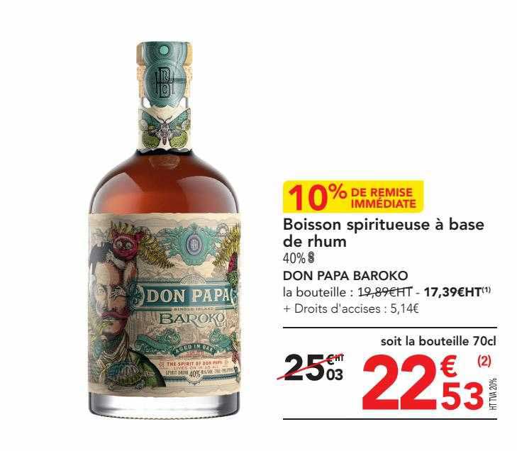 boisson spiritueuse à base de rhum don papa baroko