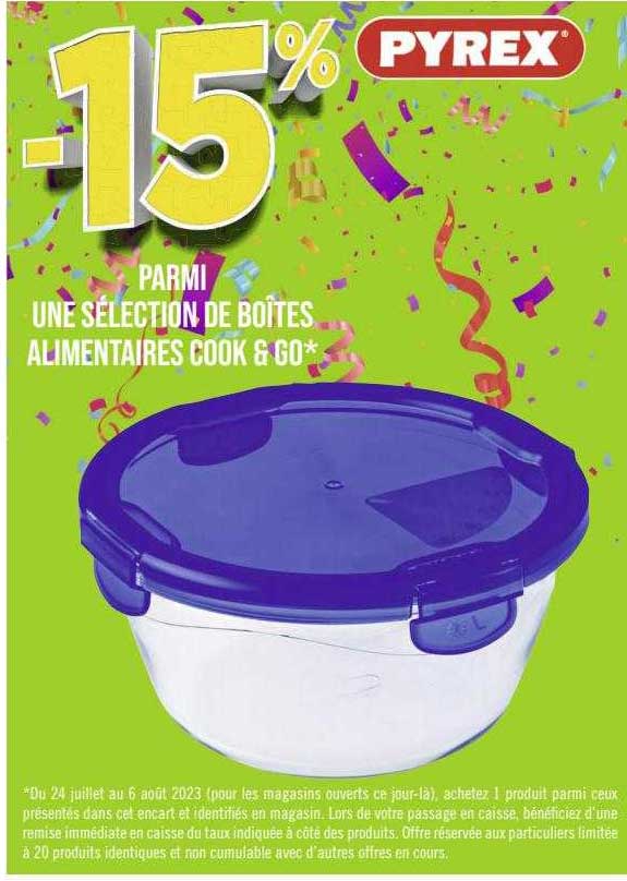 boîtes alimentaires cook & go pyrex