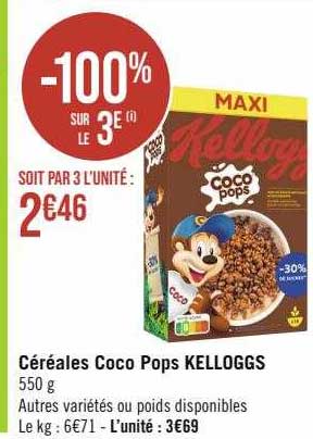 céréales coco pops kelloggs