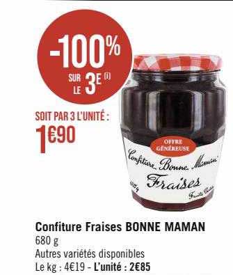 confiture fraises bonne maman