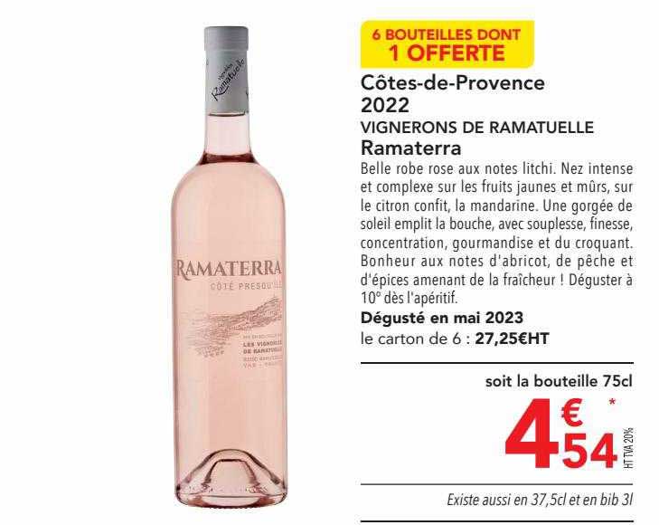 côtes-de-Provence 2022 vignerons de ramatuelle ramaterra