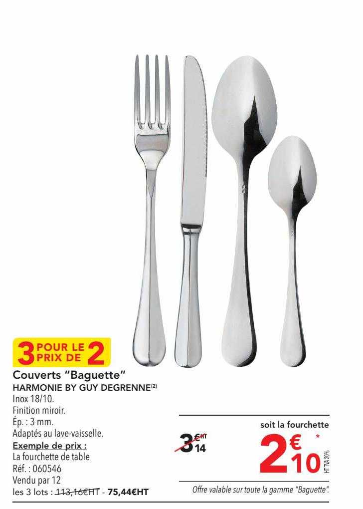 couverts "baguette" harmonie by guy degrenne